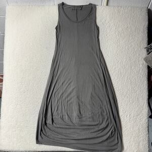 Lurdes Bergada Womens S Lagenlook Midi Dress Gray Oversized Relaxed Layering Art